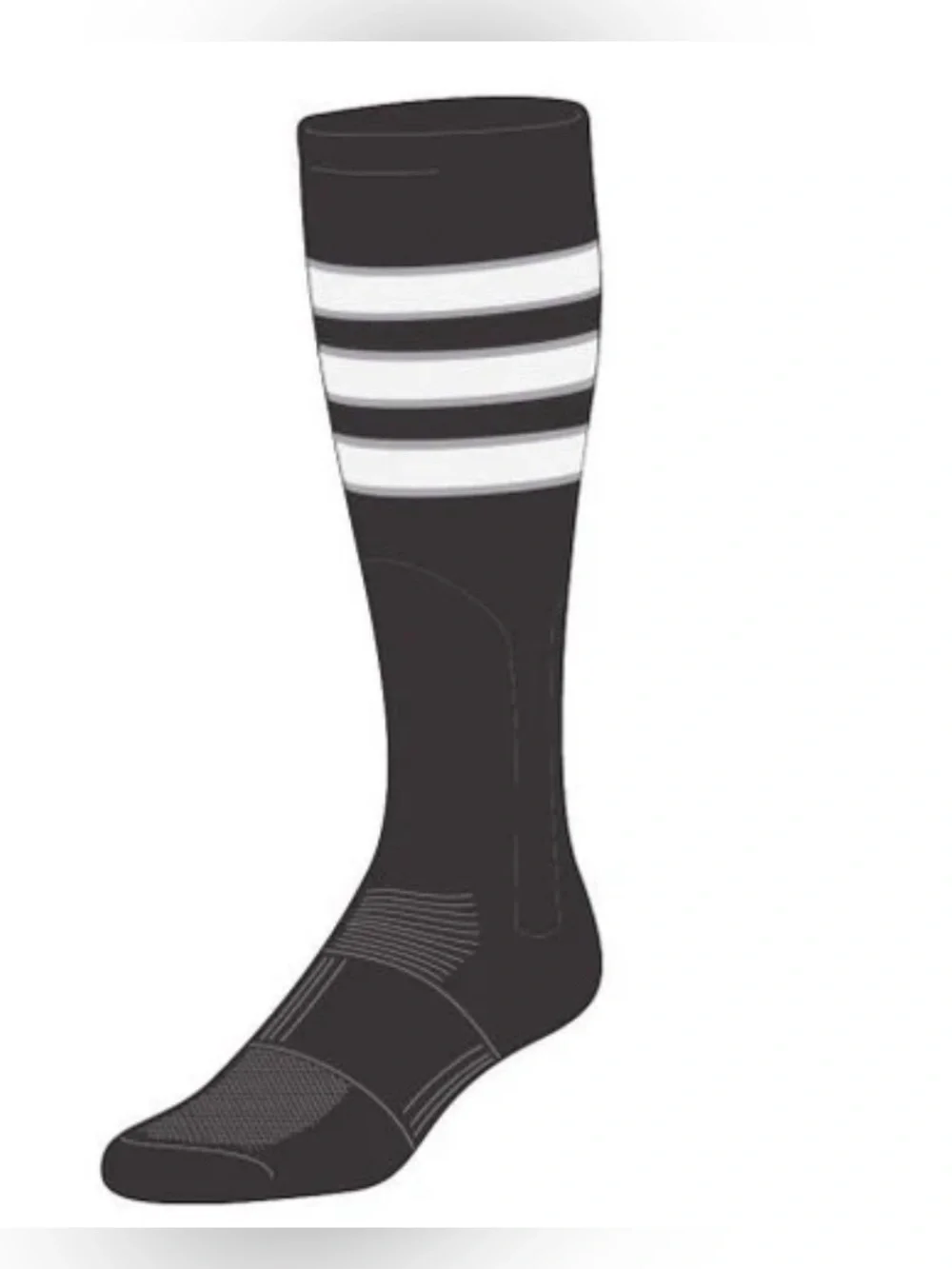 EvoShield Baseball Softball Stirrups Black White Gray Stripes - Adult New